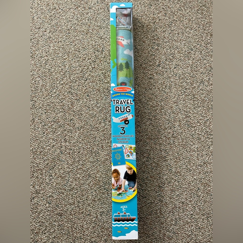 Melissa & Doug Travel Rug with Wooden Vehicles